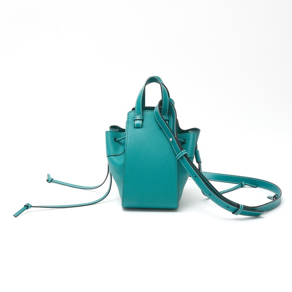 Loewe Green Emerald Leather Drawstring Hammock Bag - image 3